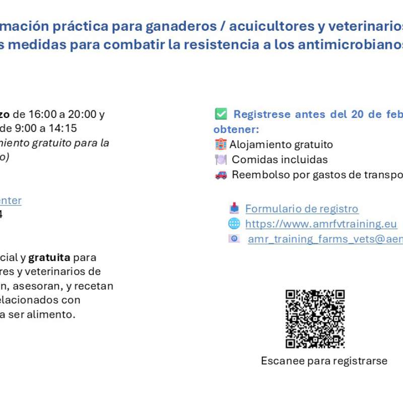 Formación práctica sobre resistencia a los antimicrobianos para ganaderos y veterinarios 2