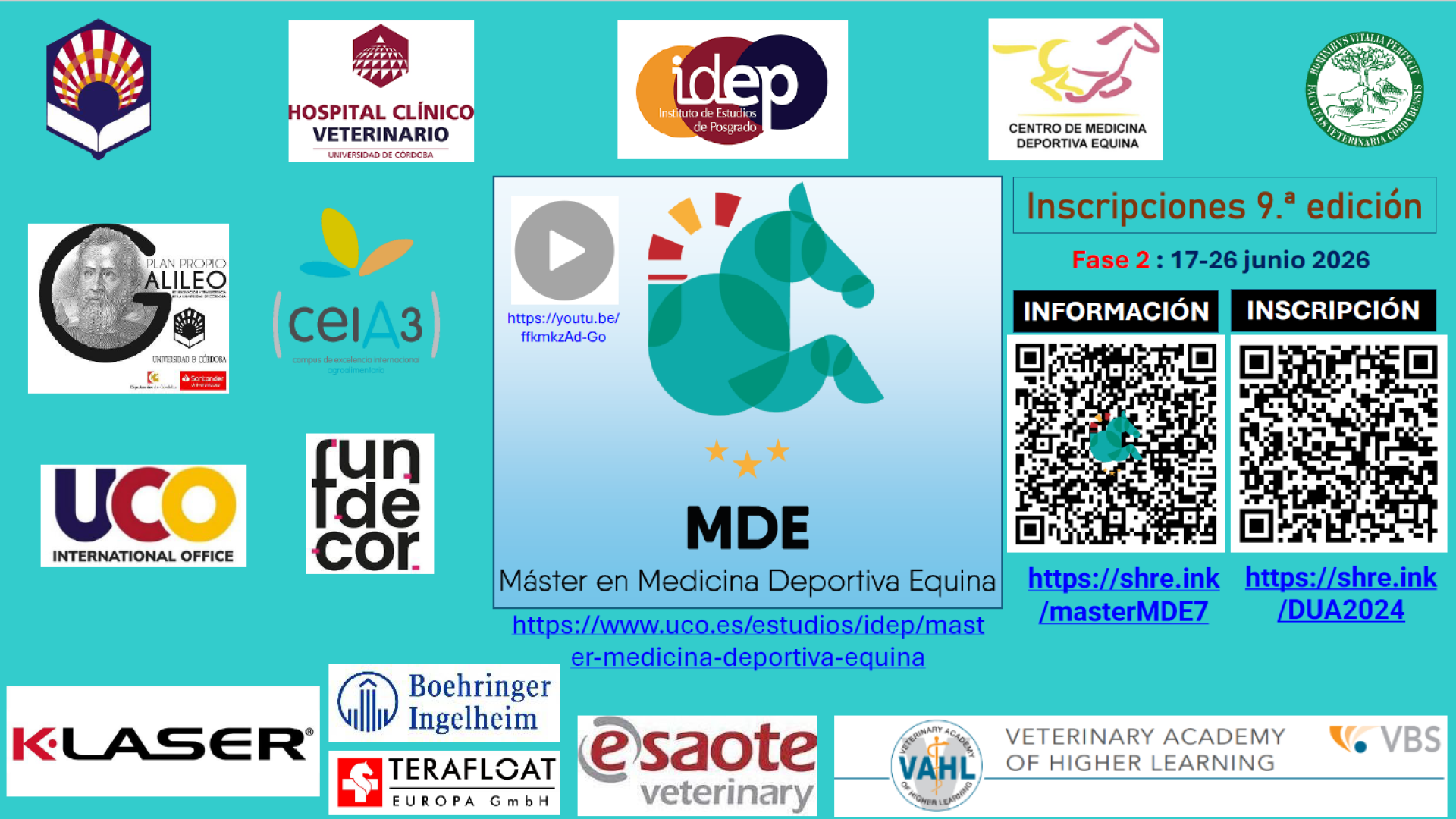 9ª edición Máster Medicina Deportiva Equina Córdoba