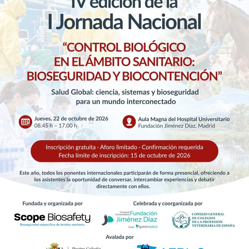 IV Jornada Nacional “Control biològic en l'àmbit sanitari: bioseguretat i biocontención”